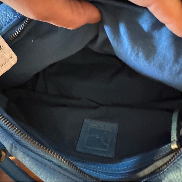 We The Free Sapphire Blue Leather baby Emerson Satchel Bag - Picture 4 of 6